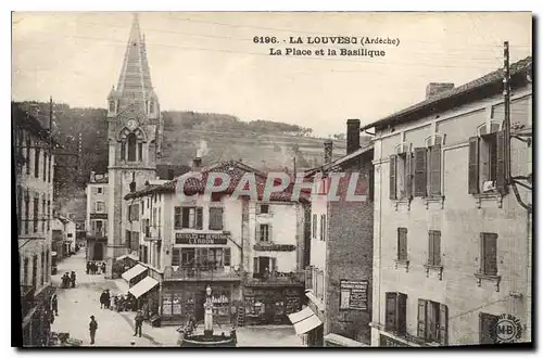 Ansichtskarte AK La Louvesc Ardeche La Place et la Basilique