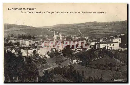 Cartes postales L'Ardeche Illustree La Louvesc Vue generale prise au dessus du Boulevard des Elegants