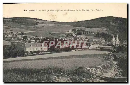 Cartes postales La Louvesc Vue generale prise au dessus de la Maison des Freres