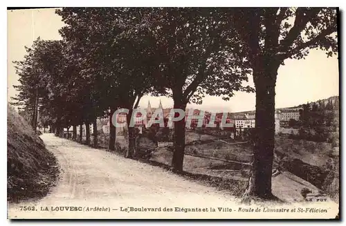 Cartes postales La Louvesc Ardeche Le Boulevard des Elegants et la Ville Route de Lamastre et St Felicien