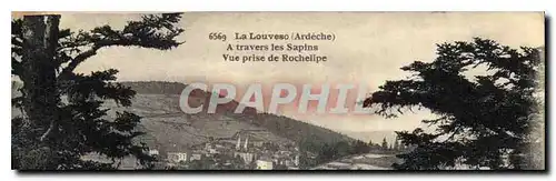 Cartes postales La Louvesc Ardeche A travers les Sapins Vue prise de Rochelipe