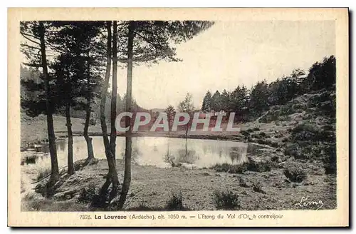 Cartes postales La Louvesc Ardeche L'Etang du Val d'Or a contre jour