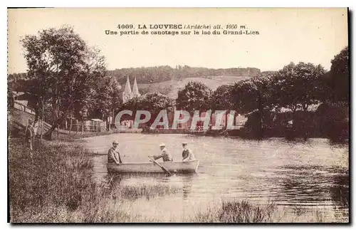 Ansichtskarte AK La Louvesc Ardeche Une Partie de Canotage sur le lac du Grand Lien