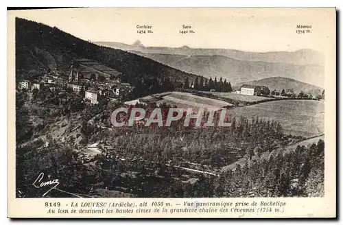 Ansichtskarte AK La Louvesc Ardeche vue Panoramique prise de Rochelipe au loin se dessinent les Hautes Cimes de l