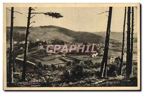 Cartes postales La Louvesc Ardeche vue generale et Fontaine Saint Regis