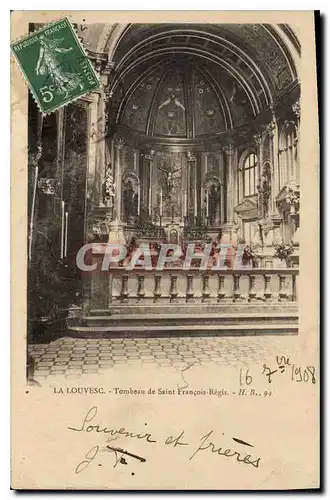 Cartes postales La Louvesc Tombeau de Saint Francois Regis H B