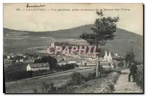 Cartes postales La Louvesc vue generale prise au dessus de la Maison des Freres