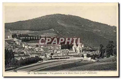 Cartes postales La Louvesc vue generale et le Mont Chaix