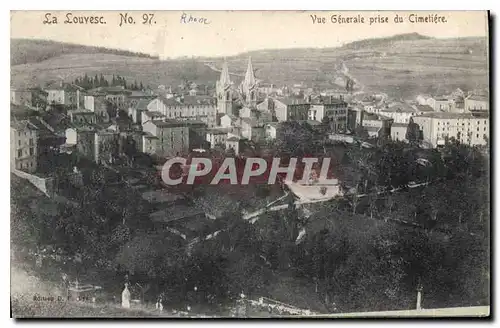 Cartes postales La Louvesc vue generale prise du Cimetiere