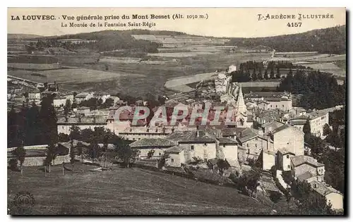 Ansichtskarte AK La Louvesc vue generale prise du Mont Besset La Montee de la Fontaine Saint Regis