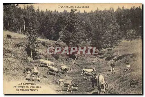 Cartes postales L'Ardeche Illustree La Louvesc Paturage au Domaine de Grange Neuve Vaches