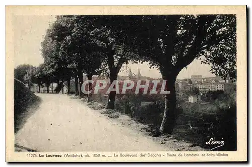 Cartes postales La Louvesc Ardeche Le Boulevard des Elegants Route de Lamastre et Saint Felicien