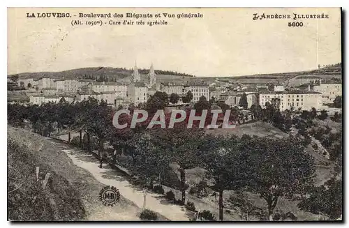 Cartes postales La Louvesc Boulevard des Elegants et vue generale Cure d'Air tres Agreable