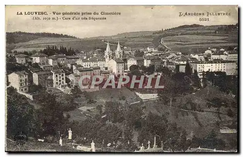 Cartes postales La Louvesc Vue generale prise du cimetiere (alt 1050 m) Cure d'air tres freqentee