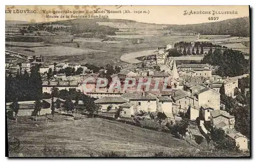 Cartes postales La Louvesc Vue generale prise du Mont Resset (Alt 1050 m) Monter de la Fontaine Saint Regis