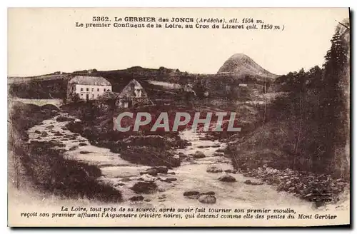 Ansichtskarte AK Le Gerbier des Joncs (Ardeche) alt 1554 m le premier confluent de la Loire au Cros de Lizeret (a