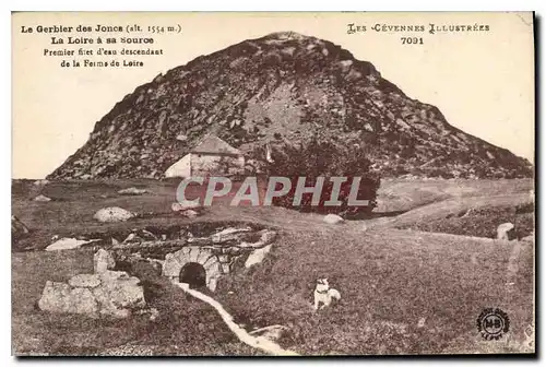 Cartes postales Les Hautes Cevennes Illustrees Le Gerbier des Joncs (alt 1554 m) Le Loire a sa source Premier fi