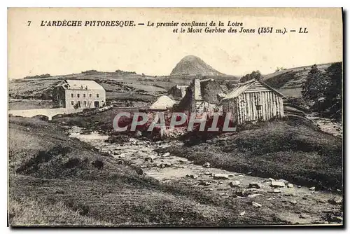 Ansichtskarte AK L'Ardeche Pittoresque Le premier confluent de la Loire et le Mont Gerbier des Joncs (1551 m)