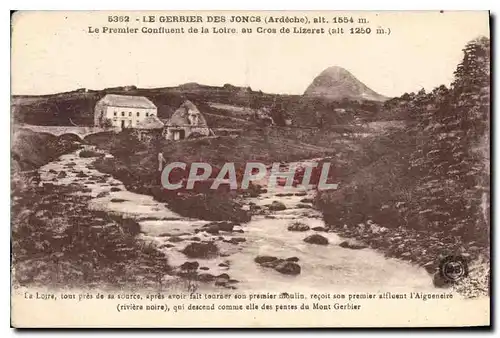 Ansichtskarte AK Le Gerbier des Joncs (Ardeche) alt 1554 m Le Premier Confluent de la Loire au Cros de Lizeret (a