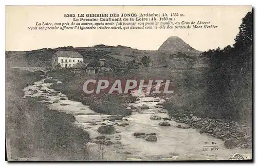 Ansichtskarte AK Le Gerbier des Joncs (Ardeche) alt 1554 m Le Premier Confluent de la Loire (alt 1250 m)
