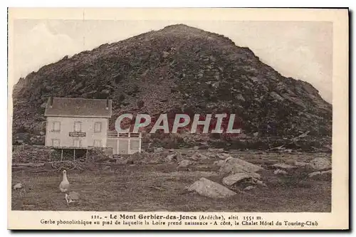 Cartes postales Le Mont Gerbier des Joncs (Ardeche) alt 1551 m Gerbe phonolithique au pied de laquelle la Loire