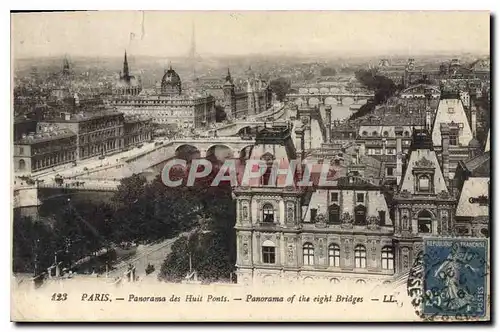 Ansichtskarte AK Paris Panorama des Huits Ponts