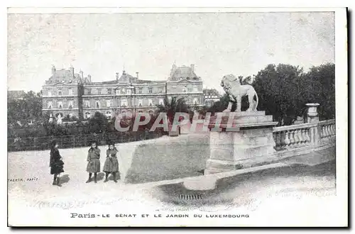 Ansichtskarte AK Paris Le Senat et le Jardin du Luxembourg