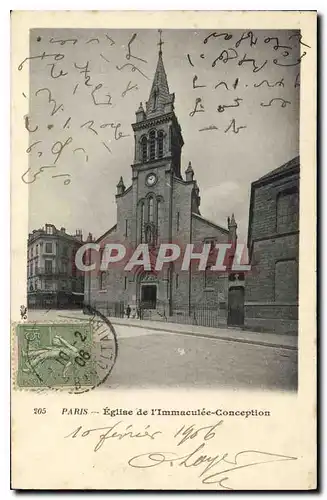 Cartes postales Paris Eglise de l'Immaculee Conception