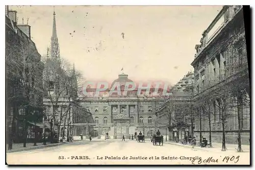 Cartes postales Paris Le Palais de Justice et la Sainte Chapelle 29 mai 1909