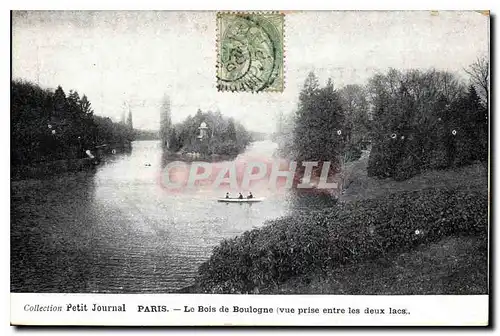 Cartes postales Paris Petit Journal Le Bois de Boulogne (vue prise entre les deux Lacs)