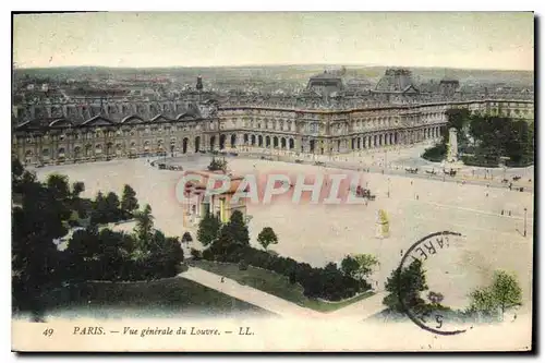 Cartes postales Paris Vue generale du Louvre