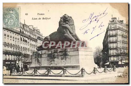 Cartes postales Paris Lion de Belfort