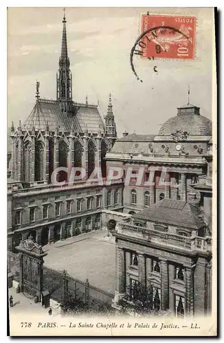 Ansichtskarte AK Paris La Sainte Chapelle et le Palais de Justice