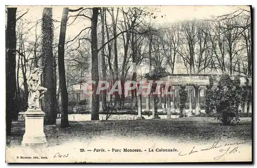 Ansichtskarte AK Paris Parc Monceau La Colonnade