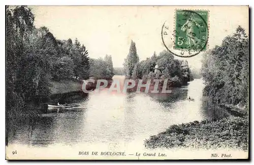 Cartes postales Paris Bois de Boulogne Le Grand Lac