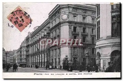 Cartes postales Paris Rue du Louvre Hotel des Postes