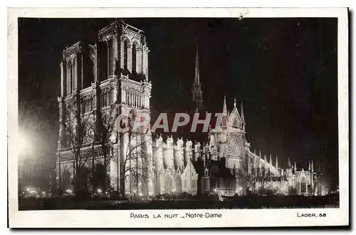 Ansichtskarte AK Paris La Nuit Notre Dame