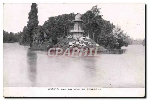 Cartes postales Paris Lac de Bois de BOulogne