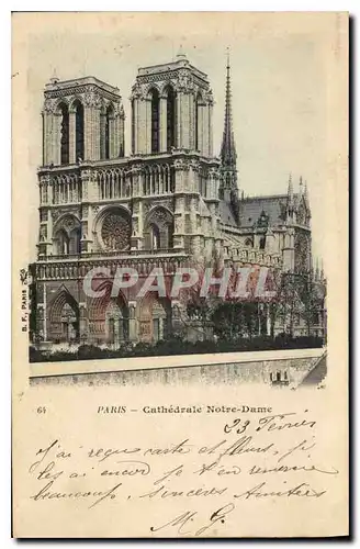 Cartes postales Paris Cathedrale Notre Dame