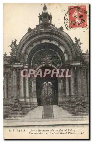 Cartes postales Paris Porte Monumentale du Grand Palais