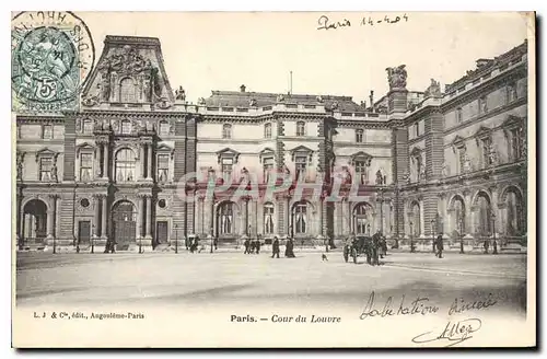 Cartes postales Paris Cour de Louvre