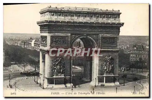 Cartes postales Paris L'Arc de Triomphe de l'Etoile