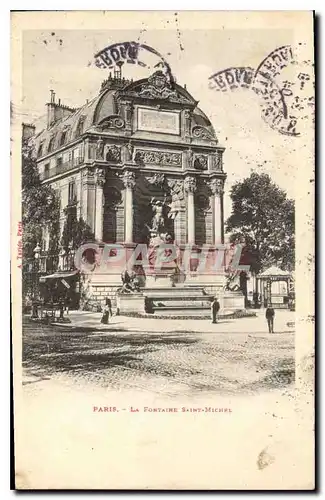 Cartes postales Paris La Fontaine Saint Michel