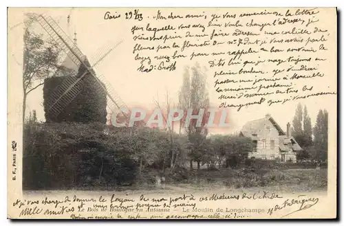 Cartes postales Paris Le Bois de Boulogne en Automne Moulin a vent