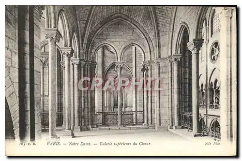 Cartes postales Paris Notre Dame Galerie superieure du Choeur