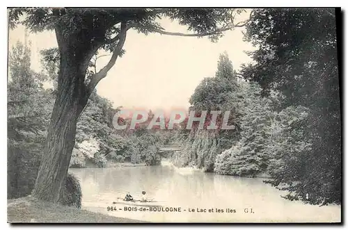 Ansichtskarte AK Paris Bois de Boulogne Le Lac et Les iles