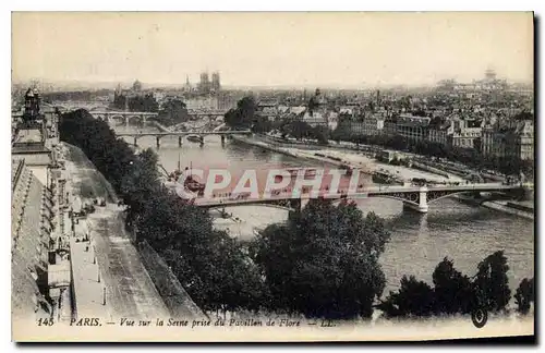 Cartes postales Paris Vue sur la Seine prise du Pavillon de Flore