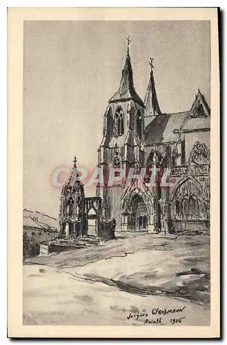 Cartes postales Avioth Eglise et la Recevresse d'apres un dessin de J Weismann