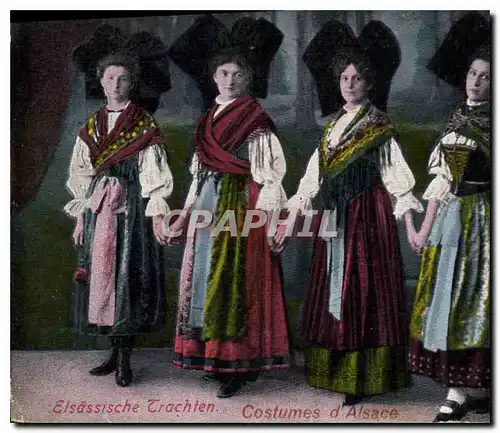 Cartes postales Costumes d'Alsace Folklore