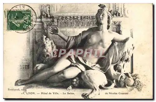 Cartes postales Lyon Hotel de Ville La Saone